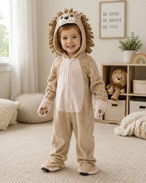 Miniwear Lion Halloween Costume One Piece jumpsuit W/ Hood Infant 24 Months